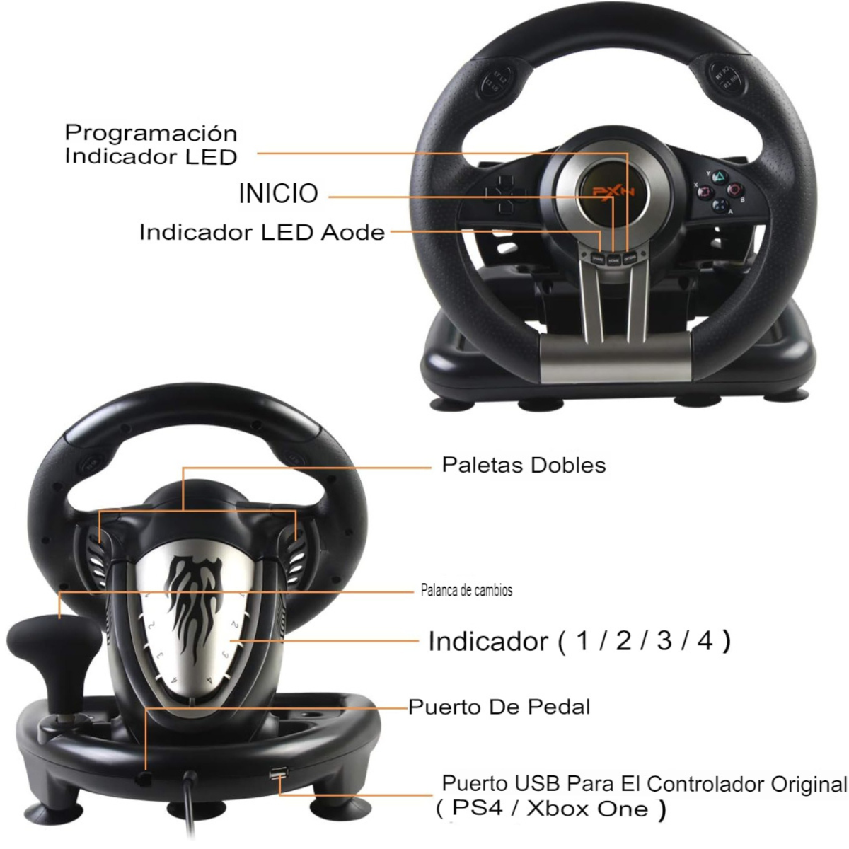 Volante PXN SpeedForce 3 en 1 Volante